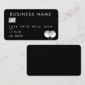 黒のクレジットカード 名刺 (正面/裏面)