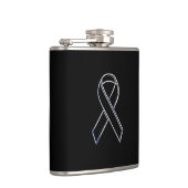 黒のクロムスタイルの黒のリボンの認識度 フラスク (右)