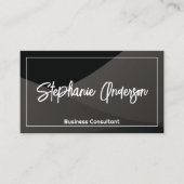 黒のグラデーションレイヤー |モダン | 名刺 (正面)