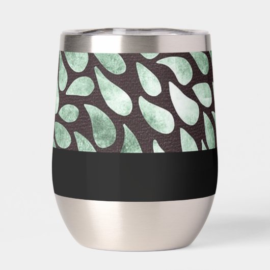 黒のグラデーション緑の花びら (背面)