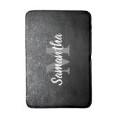 黒のグリッターパターン バスマット (正面縦)