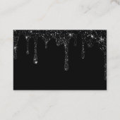 黒のグリッター感謝していは、スクリプトパッケージの挿入 名刺 (裏面)