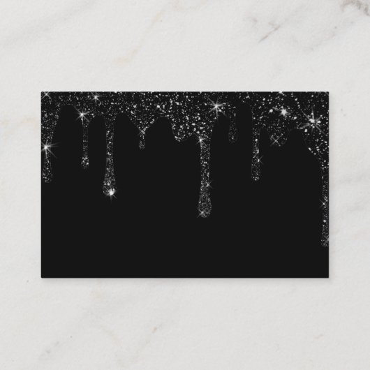 黒のグリッター感謝していは、スクリプトパッケージの挿入 名刺 (裏面)
