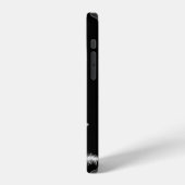 黒のケースメイトiPhoneケース上の白い羽根 iPhoneケース (左側面)