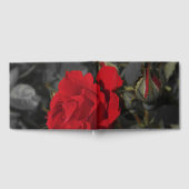 黒のゲストブックに結婚赤いバラのフェスティバル ゲストブック (全面)