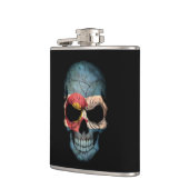 黒のコロラド州の旗のスカル フラスク (左)