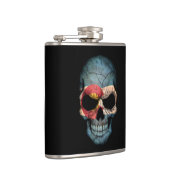 黒のコロラド州の旗のスカル フラスク (右)