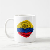 黒のコロンビアのばら色の旗 コーヒーマグカップ (左)