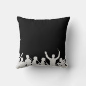 黒のコンダクターおよびバンド白の輪郭 クッション (裏面)