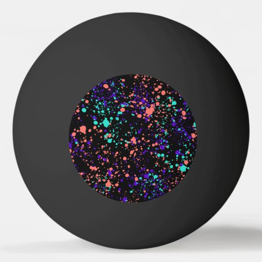 黒のサンゴ紫緑|スプ絵を描ラッシュ| 卓球ボール (正面)