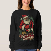 黒のサンタクロースのクリスマスおめでとう