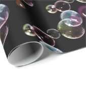 黒のシャボン玉 ラッピングペーパー (ロールコーナー)