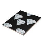 黒のシルバーシャイニーダイヤモンド タイル (側面)