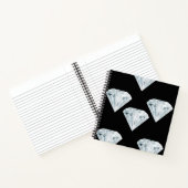 黒のシルバーシャイニーダイヤモンド ノートブック (内部)
