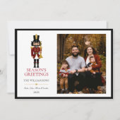 黒のシンプルなホリデーカード  - ふしぎなくるみ割り人形 シーズンカード (正面)