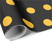 黒のシンプル水玉模様パターン ラッピングペーパー (ロールコーナー)