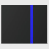 黒のシンボリックシンブルーライン ラッピングペーパー (フラット)