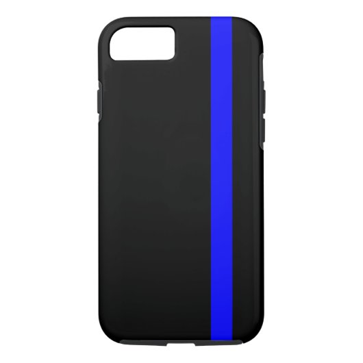 黒のシンボリックシンブルーライン Case-Mate iPhoneケース (裏面)