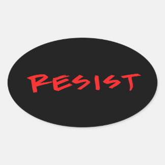 黒のシートレッド当たりResiststickers-4 楕円形シール