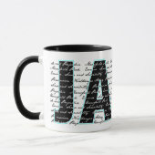 黒のジェーンのマグ マグカップ (左)