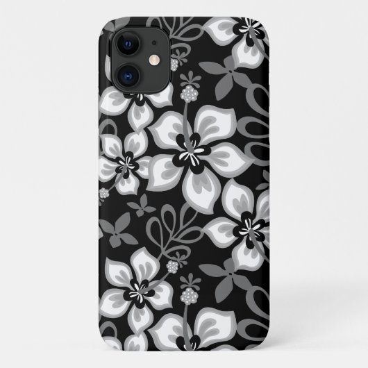 黒のジャングルサーフパターン Case-Mate iPhoneケース (裏面)