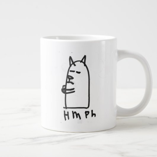 黒のジャンボ·ハンフ·マグ ジャンボコーヒーマグカップ (右)