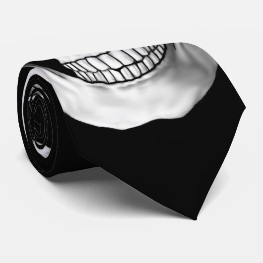 黒のスカル ネクタイ (ロール)