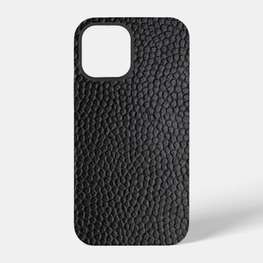 黒のスキンテクスチャスキン iPhoneケース (裏面)