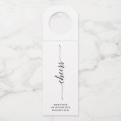 黒のスクエレガントリプトミニマル応援パーティー ボトルネックタグ (正面)