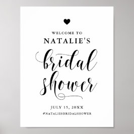 黒のスクリプはっきりしたトブライダルシャワーへようこそ ポスター
