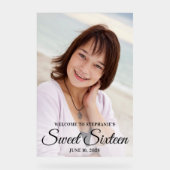 黒のスクリプエレガントトSweet sixteen写真 アクリルサイン (正面)