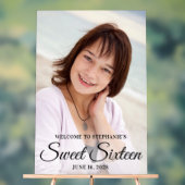 黒のスクリプエレガントトSweet sixteen写真 アクリルサイン (ニュートラル)