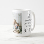 黒のスクリプト |おもしろい引用文| 1枚の写真 コーヒーマグカップ (正面右)