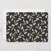 黒のスクリプモダント金ゴールドパインミストレトークリスマス シーズンカード (裏面)