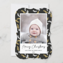 黒のスクリプモダント金ゴールドパインミストレトークリスマス