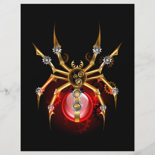 黒のスチームパンク蜘蛛 チラシ (正面)