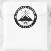 黒のステッカーシート ラウンドシール (バッグ)