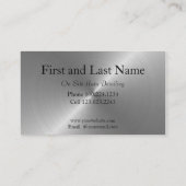 黒のストライプが銀色の自動詳細 名刺 (裏面)