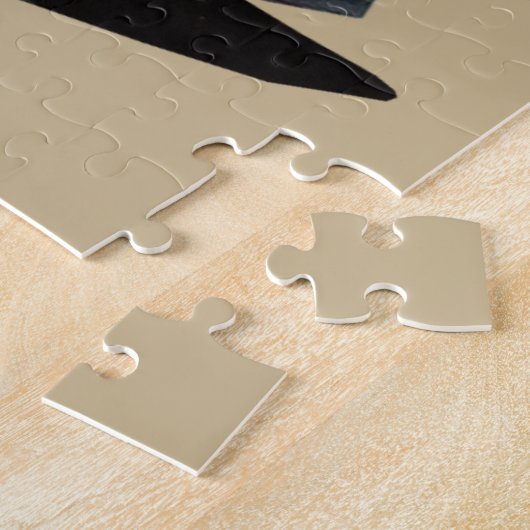 黒のストライプとのメイン・ストリートカスタムなCamaro ジグソーパズル (側面)