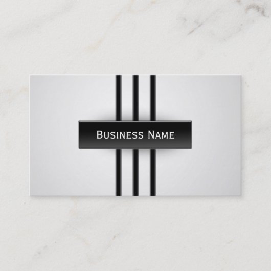 黒のストライプのスポーツのスタイルの名刺 名刺 (正面)