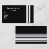 黒のストライプの名刺 名刺 (正面/裏面)