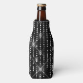 黒のスパークルダイヤモンド ボトルクーラー (ボトル正面)