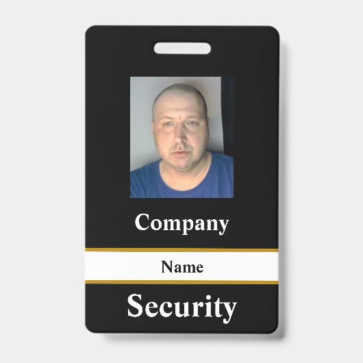 黒のセキュリティIDバッジ バッジ (表面)