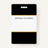 黒のセキュリティIDバッジ バッジ (裏面)