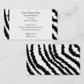 黒のゼブラ印刷パターン 名刺 (正面/裏面)