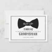 黒のタキシードの仲間たちへの招待状カード 招待状 (正面)