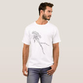 黒のダイバーデザイン スキューバダイビング 海の生き物 Tシャツ (正面フル)