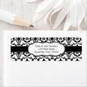 黒のダマスクラベル ラベル (インサイチュ)