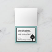 黒のダマスク織レース 折りたたみ式サンキューカード サンキューカード (内部)