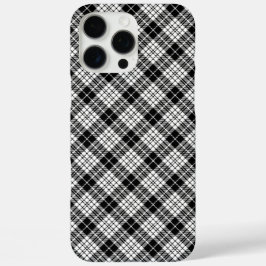 黒のチェック柄 iPhone 16 PRO MAXケース
